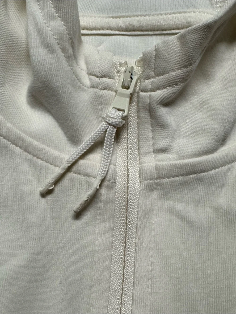 Old Navy Active Dynamic Fleece White Zip Up Hoodie Girls Size L 10-12